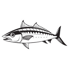 Fish silhouette vector illustration, Fish silhouette. Good use for symbol, logo, web icon, mascot, sign, or any design you want.