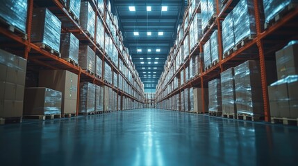 Fototapeta premium warehouse receiver overseeing the storing of delivered items holding tablet looking at cargo details-standard-scale-_x.jpeg