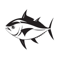 Fish silhouette vector illustration, Fish silhouette. Good use for symbol, logo, web icon, mascot, sign, or any design you want.