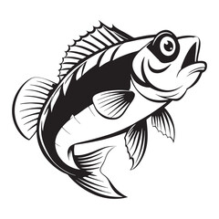 Fish silhouette vector illustration, Fish silhouette. Good use for symbol, logo, web icon, mascot, sign, or any design you want.