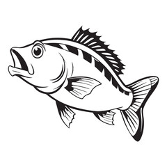 Fish silhouette vector illustration, Fish silhouette. Good use for symbol, logo, web icon, mascot, sign, or any design you want.