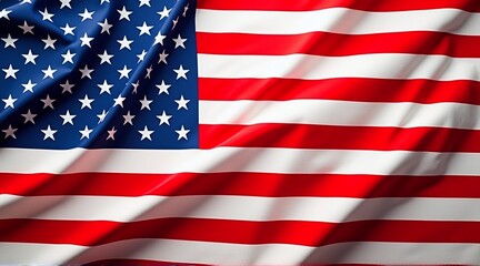 Fototapeta premium A detailed illustration of the USA flag, perfect for patriotic themes, marketing materials, or events celebrating American culture, with copy space.