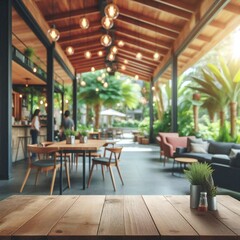 Fototapeta premium outdoor cafe in the city