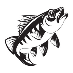 Fish silhouette vector illustration, Fish silhouette. Good use for symbol, logo, web icon, mascot, sign, or any design you want.