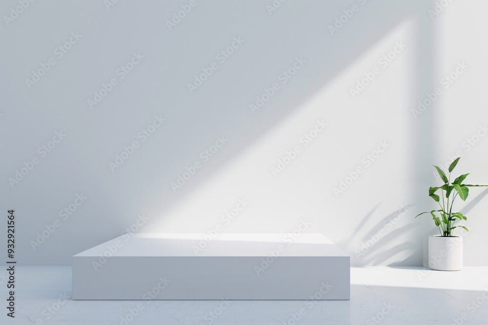 Poster a sleek 3d environment with minimalistic design elements and a smooth finish offers a versatile back