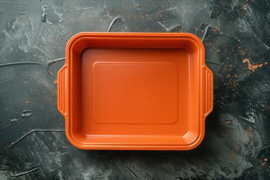 Top down view of an empty lunch box