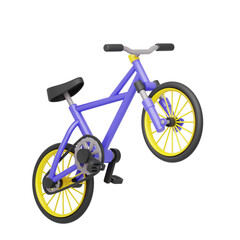 purple cycling 3d illustration