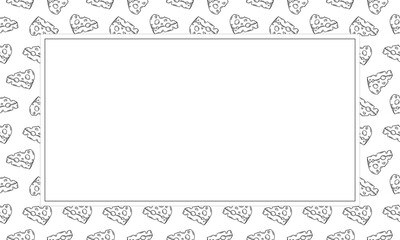food and beverage frame in doodle style frame background