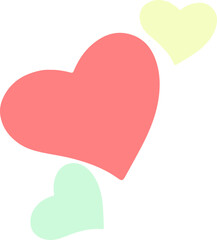 Three delicately sketched hearts bring a touch of warmth and personality to any project, making them perfect for romantic themes, invitations, greeting cards, and more.