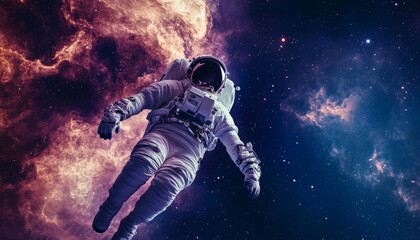 Astronaut Floating in Space.