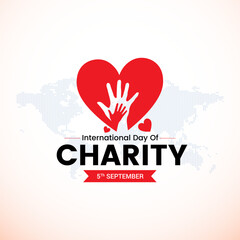 International Day of Charity creative vector illustration banner poster social media design. raise awareness and provide a common platform for charity-related activities worldwide.