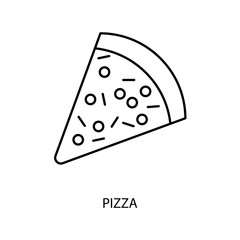 pizza concept line icon. Simple element illustration. pizza concept outline symbol design.