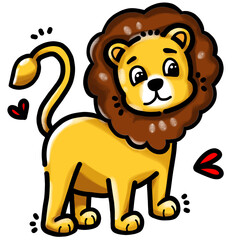 cartoon lion cartoon