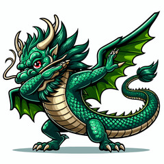 Fototapeta premium Dragon Chinese Dance Dabbing Newyear