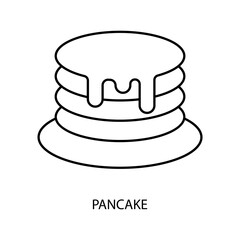 pancake concept line icon. Simple element illustration. pancake concept outline symbol design.