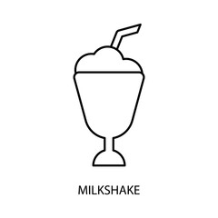 milkshake concept line icon. Simple element illustration. milkshake concept outline symbol design.