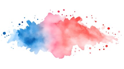 Obraz premium Artistic watercolor blobs, bold color splashes, abstract design