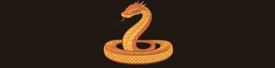 Fototapeta premium Minimalist Nag Panchami Illustration: AI-Generated Cobra and Lingam Design. Abstract Anime-Style Artwork for Cultural Marketing, Game Characters, and UI. Elegant Gradient Texture with Copy Space for P