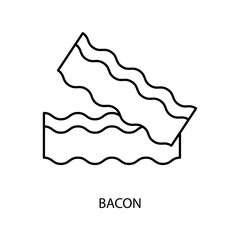 bacon concept line icon. Simple element illustration. bacon concept outline symbol design.