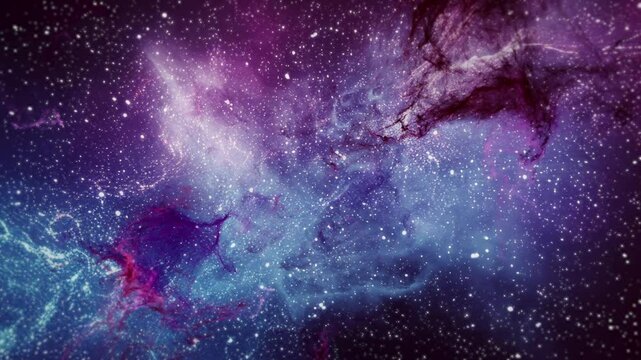 Nebula Clouds Background Loop. Passing nebula orange clouds on background seamless loop.

