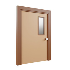 Chocolate Brown 3D Glass Door Illustration