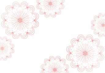 カワイイピンクの花模様レース背景