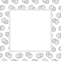 food and beverage frame in doodle style frame background