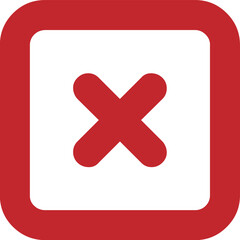 Cross checkbox icon design logo