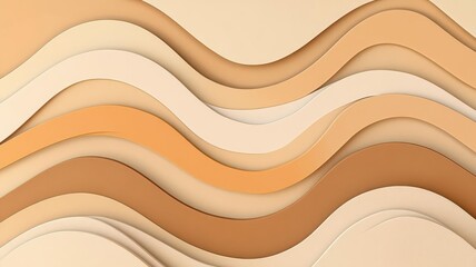 Obraz premium Abstract wavy background with beige and brown tones.
