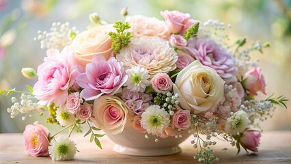 Delicate Petal Softness Whimsical Floral Arrangements