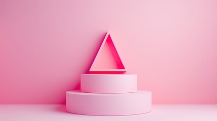 A minimalist pink symbol idea with ample copy space, perfect for creative projects that need a modern and clean aesthetic.