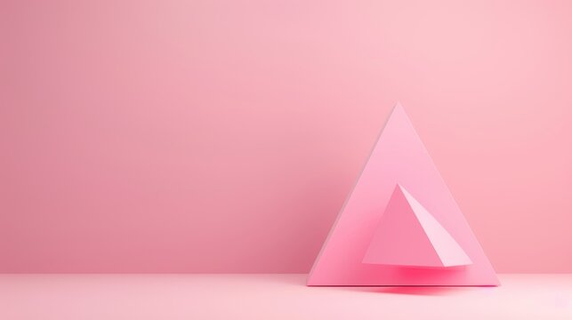A stylish pink symbol on a clean, minimal background with plenty of copy space for creative use.