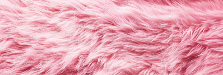 Fototapeta premium Pink faux fur fluffy texture background