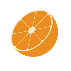 Fresh orange.Whole orange fruits and an orange cut in half.vector illustration.Orange fruit. Oranges that are segmented on a white background in a flat vector
