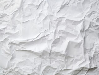 Fototapeta premium Crumpled white paper texture abstract background with copy space for text