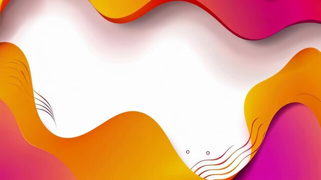 Geometric curves shape summer background vector design.