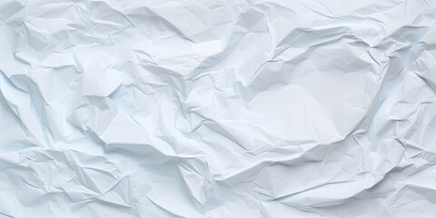 Fototapeta premium Crumpled white paper texture abstract background with copy space for text