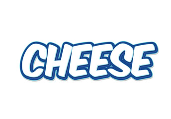 Cheese word on white PNG