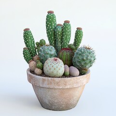 Mix cactus in a pot