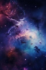 Fototapeta premium Nebula and galaxies in space abstract cosmos background