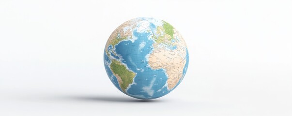 Fototapeta premium Earth's climate zones highlighted, environmental science concept, featuring natural colors and textures