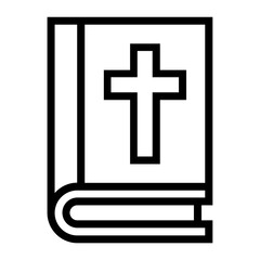 Fototapeta premium holy book line icon