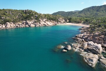 Obraz premium Aerial photo of Alma Bay Magnetic Island Queensland Australia