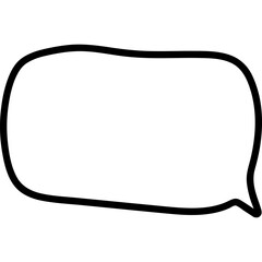 Doodle Speech Bubble. Web Banner Icon