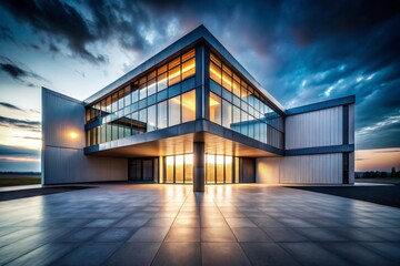dramatic high contrast minimalist modern architecture