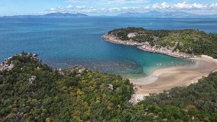 Obraz premium Aerial photo of Magnetic Island Queensland Australia