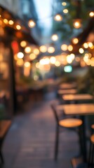 blurred bistro background