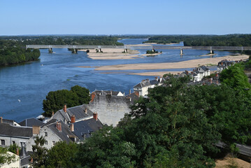 The Loire seen from the heights of the town of Saumur | La Loire vue des hauteurs de la ville de...