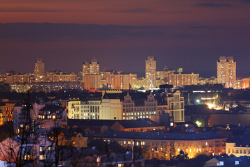Obraz premium Night city. City landscape. Travel.