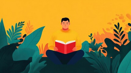 Vibrant Flat Design Celebrating Hispanic Heritage Month with a Latin American Literature and Poetry Reading Event